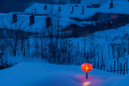 Heilongjiang Snow Village sceneryの写真素材