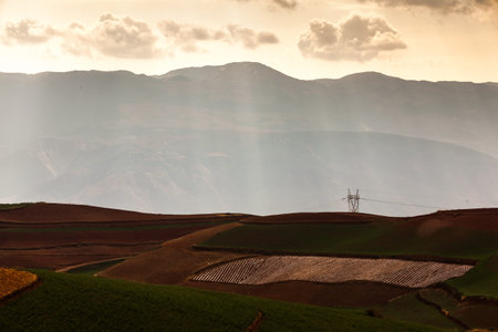 Yunnan Red Land sceneryの写真素材