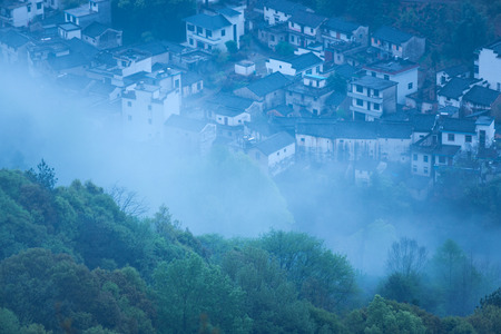 China Huangshan City County Shexian sceneryの写真素材