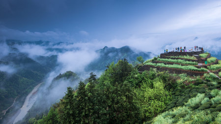 China Huangshan City County sokdam sceneryの写真素材