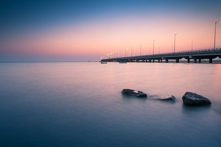 Lakeside sceneryの写真素材