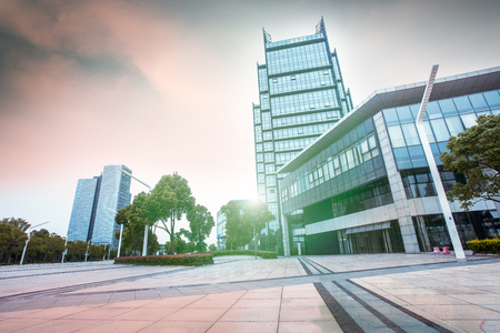 Modern building in Jiang Shu cityのeditorial素材