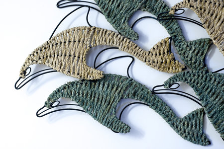 Ornamental object of dolphinの写真素材