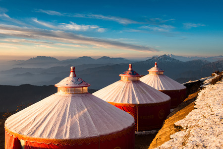 Chinese cattle mountain sceneryのeditorial素材