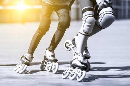 Roller skating movementの写真素材