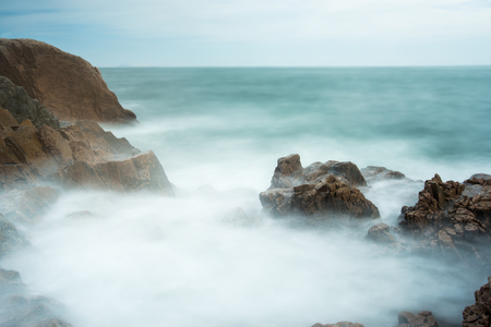 Island natural scenery, Qingdao city, Chinaの写真素材