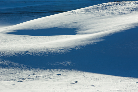 Land covered with snowの写真素材