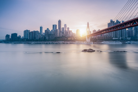 Urban architectural scenery in Chongqing, Chinaのeditorial素材