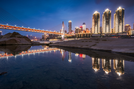Cityscape at nightのeditorial素材