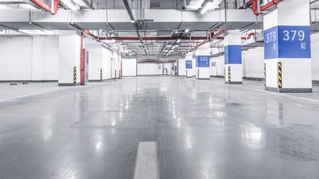 The underground parking lot in the cityのeditorial素材