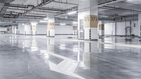 The underground parking lot in the cityのeditorial素材