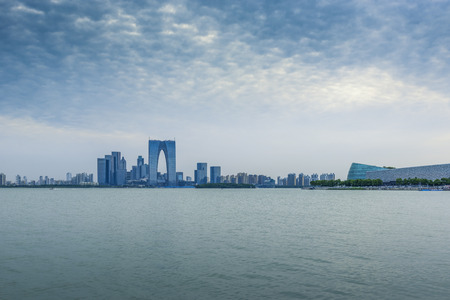 Suzhou jinji lake city, jiangsu province, Chinaのeditorial素材