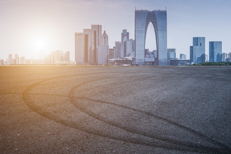 Creative picture of suzhou jinji lake city, jiangsu province, Chinaのeditorial素材