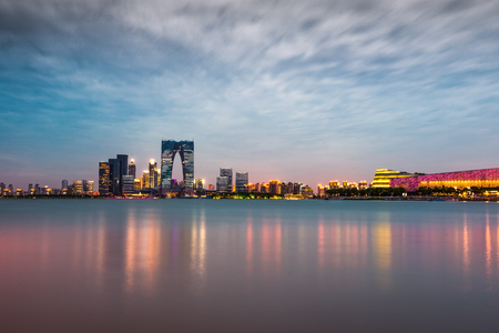 Suzhou jinji lake city, jiangsu province, Chinaのeditorial素材