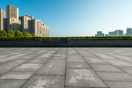 Ground roads and the city skyline of Chongqingのeditorial素材