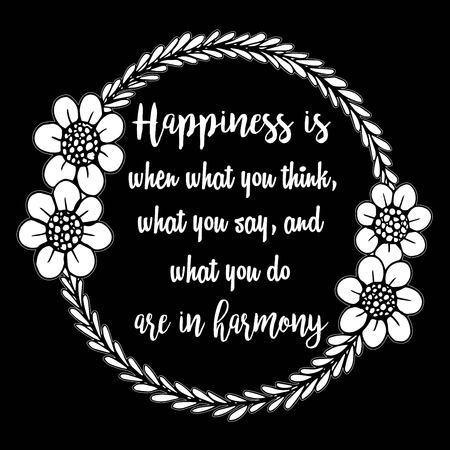 Motivational Quote on frame flowers backgroundのイラスト素材