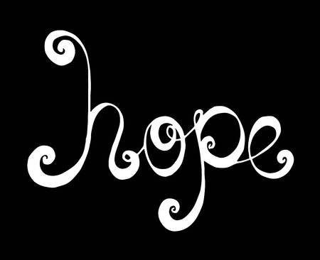 Handwritten lettering hopeのイラスト素材