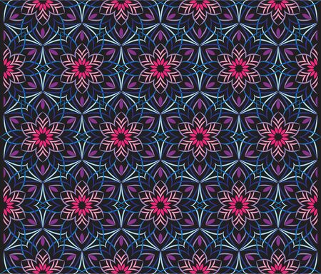 Abstract background ornament illustration. Vector textile print for bed linen, jacket, package design, fabric and fashion concepts. Seamless pattern with flowersのイラスト素材