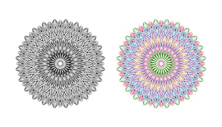 Ornamental mandala design abstract backgroundのイラスト素材