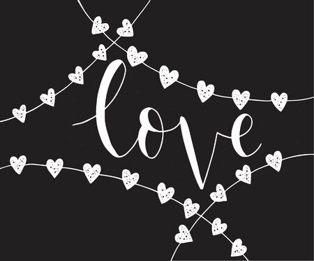 Love Hand lettering Handmade calligraphyのイラスト素材