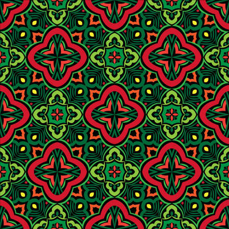 Ornamental mandala design abstract background. seamless patternのイラスト素材