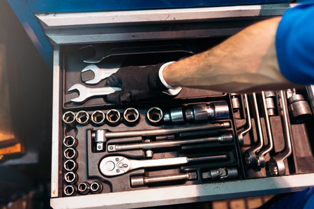Tool Suitcase.Mechanic Concept.