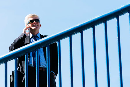 Senior Businessman in the Street. Business Concept