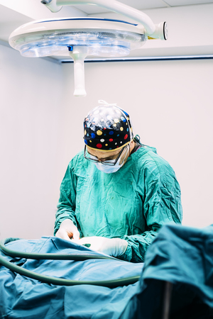 Surgeon Operating in the Hospital. Surgery Concept.の写真素材