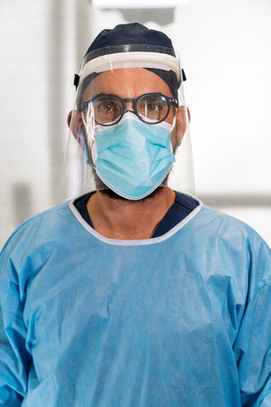 Dental Clinic Worker With Face Mask