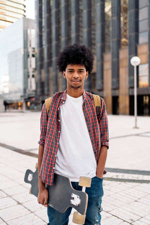 Young Cool Afro Boy Portraitの写真素材