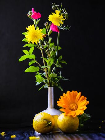 still life with flowersの写真素材