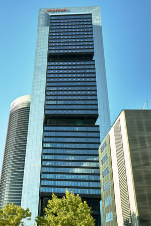 modern office building in the town