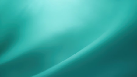 This abstract background features a captivating teal and green gradient with a seamless, flowing texture. The soft, smooth color transition and subtle light effects create a modern and elegant aesthetic. Perfect for contemporary graphic design projects, this visual offers a versatile backdrop for websites, presentations, banners, posters, and social media content. Its clean and stylish appearance makes it ideal for creative applications, including covers and templates, adding a vibrant and artistic touch.の素材