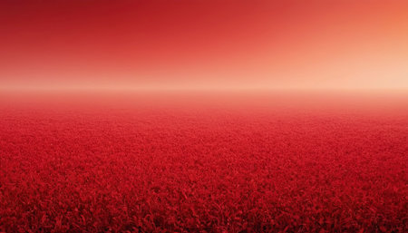 Red sunset background with copy space. Nature background. Vector illustration.の素材