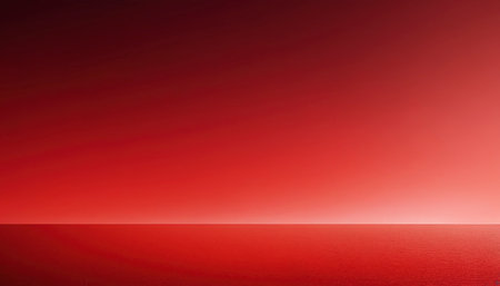 Red sunset over the sea. Abstract background. 3D rendering.の素材