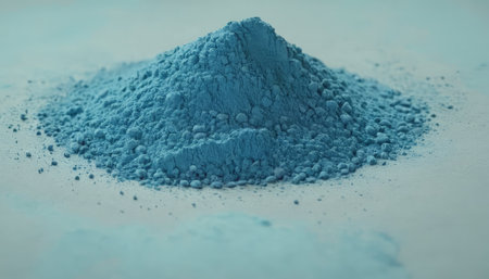 Close-up of blue holi powder. Indian festival Holi conceptの素材