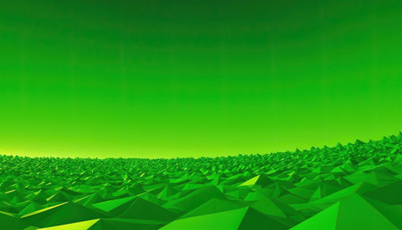 Abstract 3d rendering of chaotic low poly background. Futuristic polygonal design.の素材