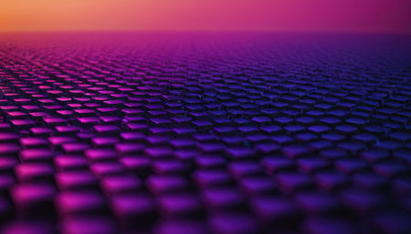 Abstract background with hexagons. 3d rendering, 3d illustration.の素材