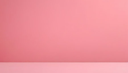 Empty table with pink background for product display. 3D rendering.の素材