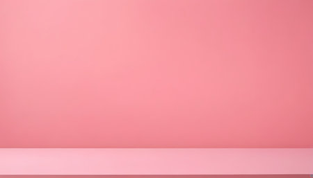 Empty pink table and pink wall background. For product display montageの素材