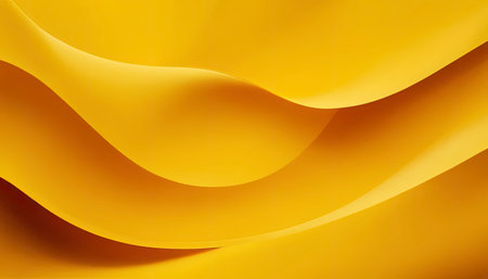 abstract yellow background with smooth lines and waves, close-upの素材