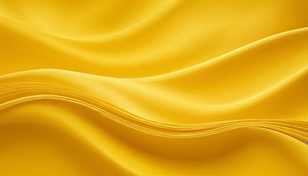 Abstract yellow wavy background. 3d rendering, 3d illustration.の素材