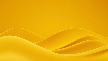 Abstract yellow wavy background. 3d rendering, 3d illustration.の素材