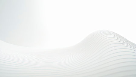 Abstract white background with curved lines and copy space for your text.の素材