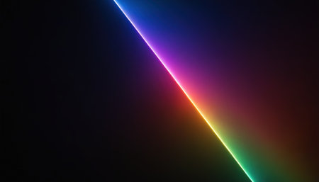 Neon light lines on a black background. Abstract neon background.の素材