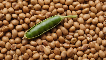 Soybeans and soybeans background. Soybeans and soybeans backgroundの素材