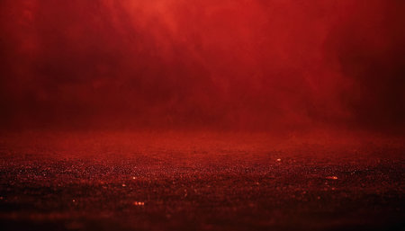 glitter vintage lights background. black, red and gold. defocusedの素材