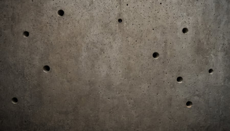 Concrete wall with holes. Abstract background and texture for design.の素材