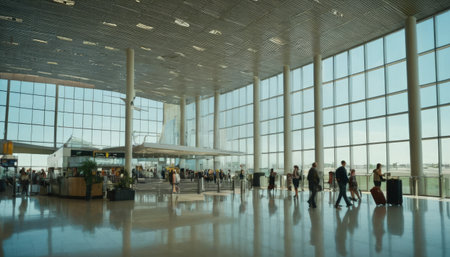 interior of Milan Airportの素材