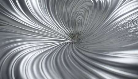 3d rendering of abstract metallic background with waves in black and whiteの素材